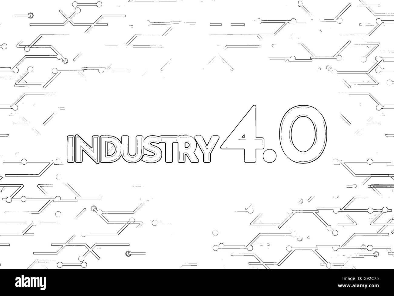 L'industria 4.0 Sfondo tema digitale Foto Stock