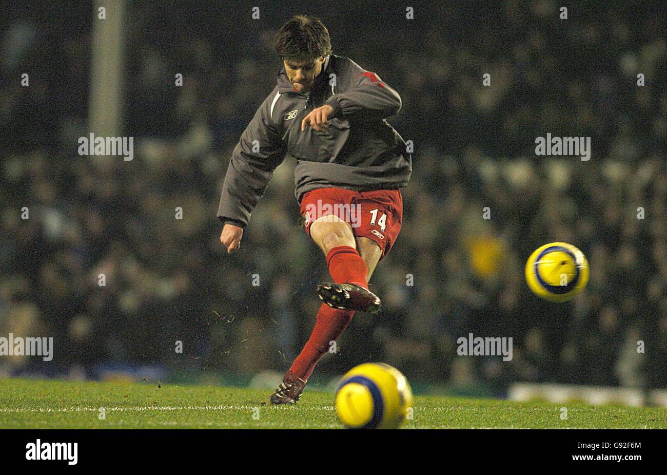 Calcio - fa Barclays Premiership - Everton v Liverpool - Goodison Park. Xabi Alonso, Liverpool Foto Stock