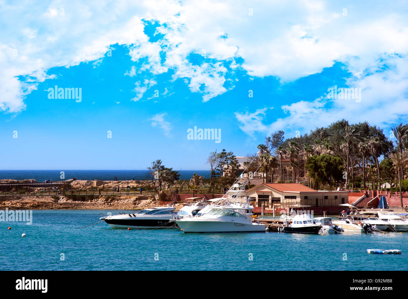 Alloggiamento di lusso Scena (resort tropicale) Foto Stock