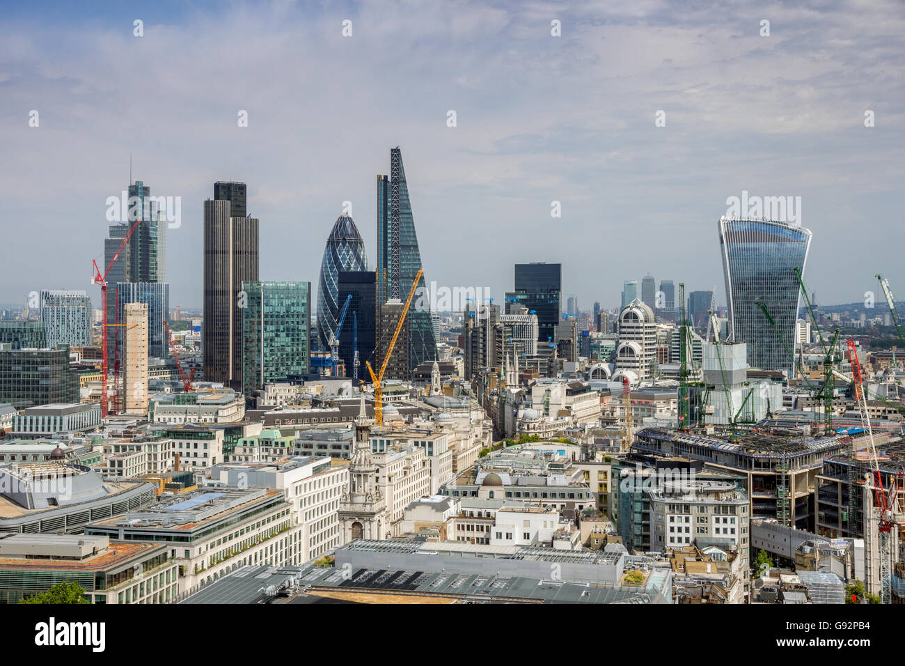 Vista dello Skyline di Londra, Regno Unito Foto Stock