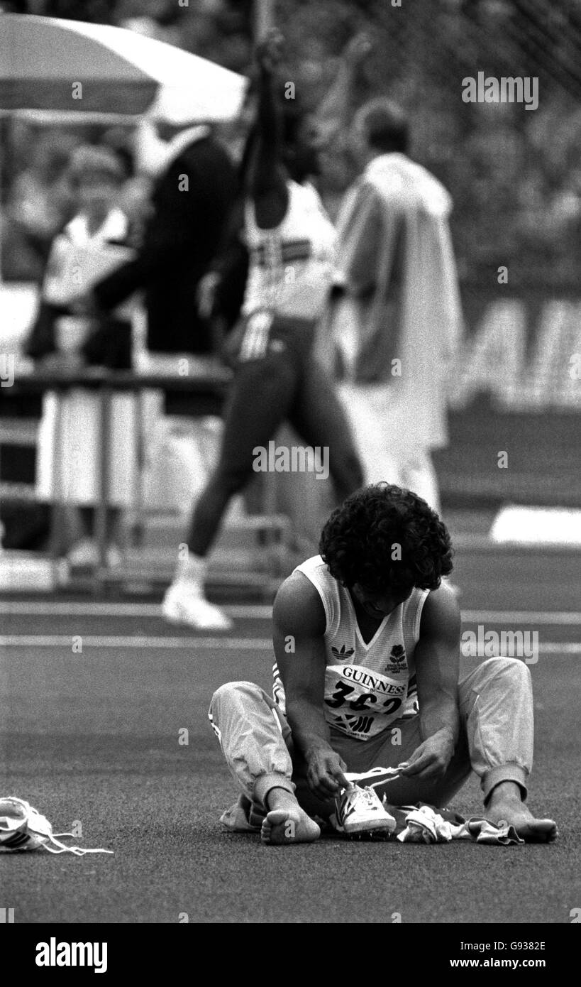 Giochi del Commonwealth 1986 - Fatima Whitbread - Edimburgo Foto Stock