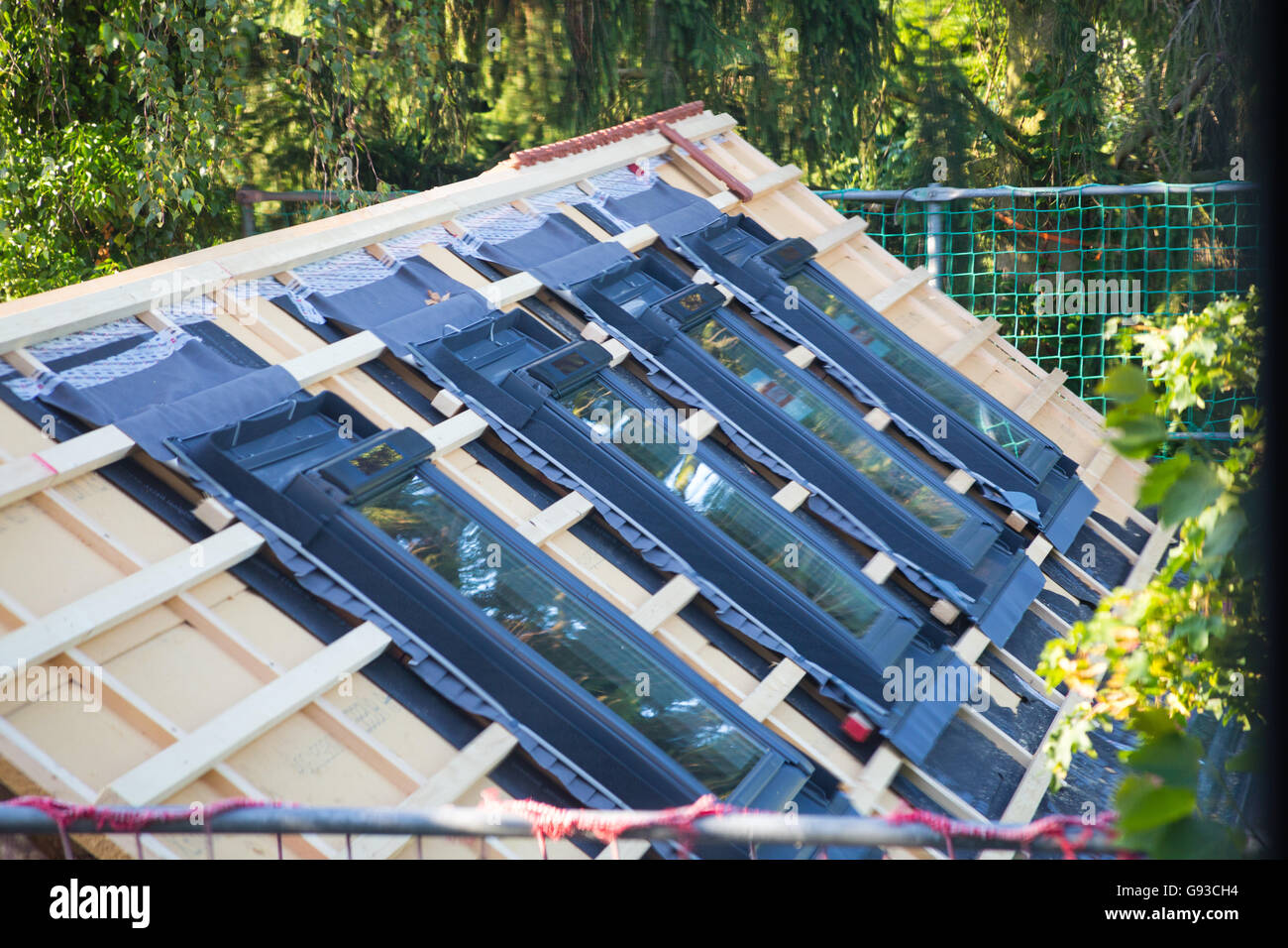Nuova casa in costruzione Foto Stock