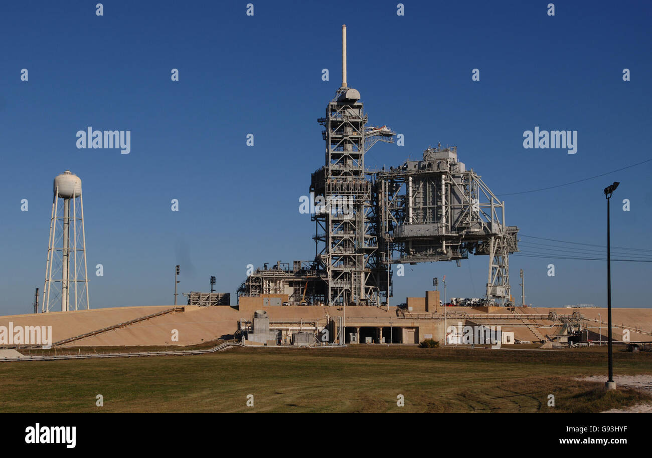 Rampa di lancio B della navetta presso il Kennedy Space Center della NASA, Florida, USA. Foto Stock