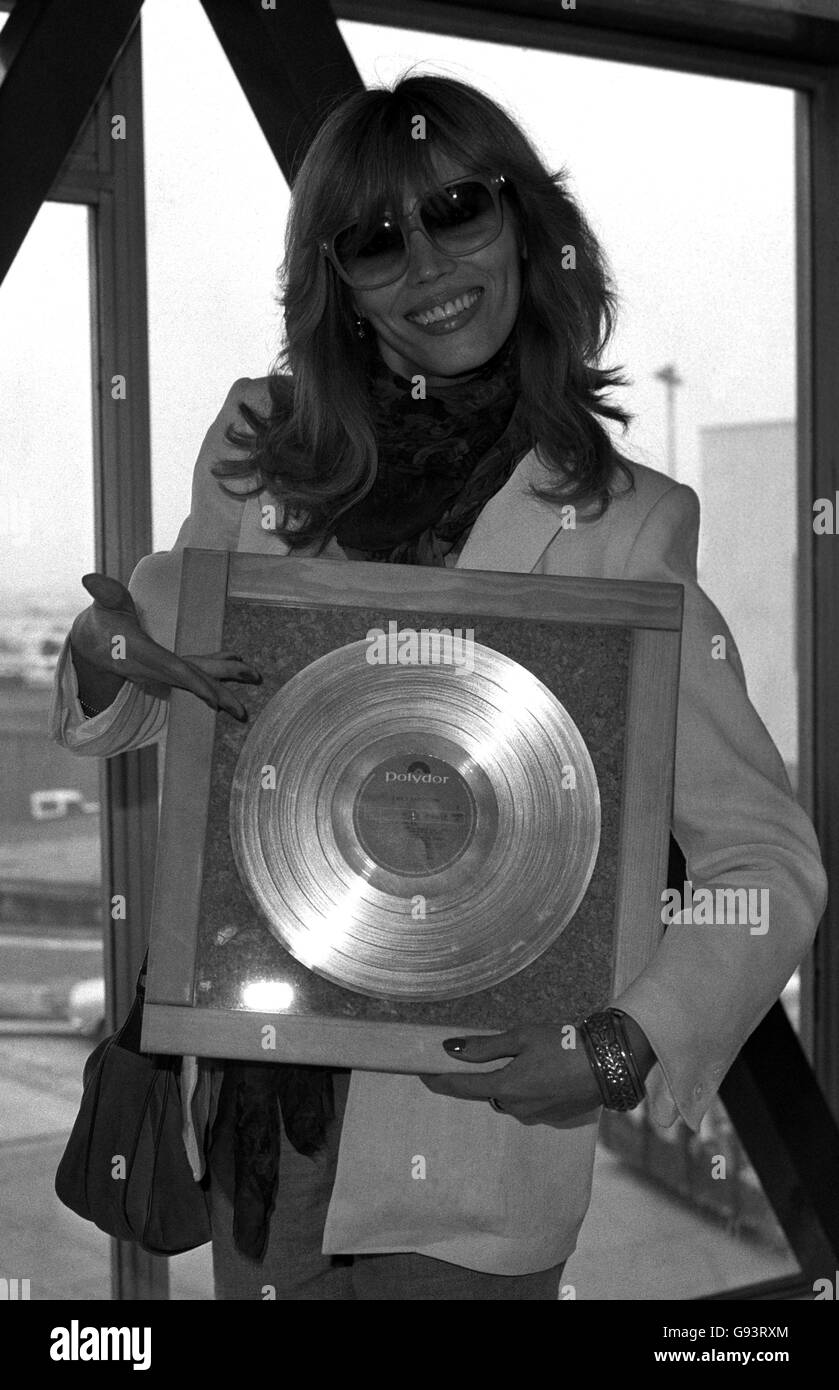 Amanda Lear - Aeroporto di Londra Foto Stock