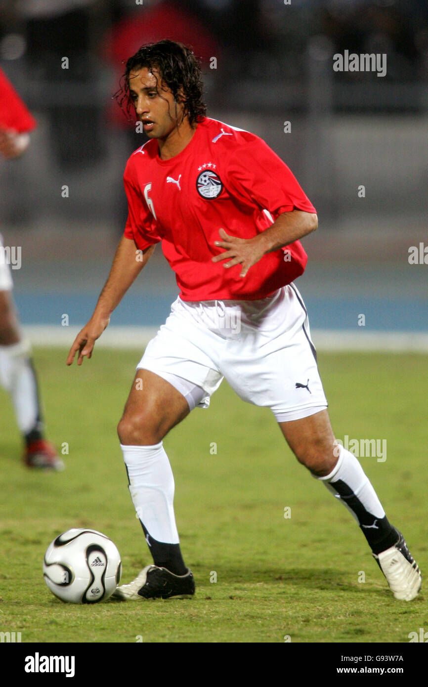 Calcio - African Cup of Nations 2006 - Gruppo A - Egitto contro Libia - Cairo International Stadium. Hassan Mustafa, Egitto Foto Stock