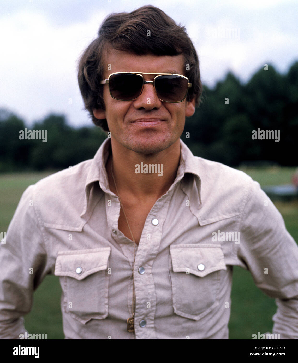 Eddie McCreadie, il team manager, nel campo di allenamento Mitchum del club. Foto Stock