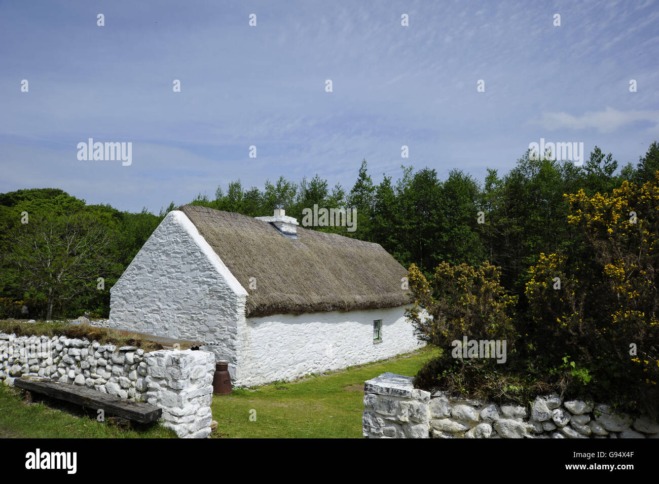 Agriturismo, open-air museum Muckross, Ring of Kerry, parco nazionale di Killarney, nella contea di Kerry, Irlanda Foto Stock