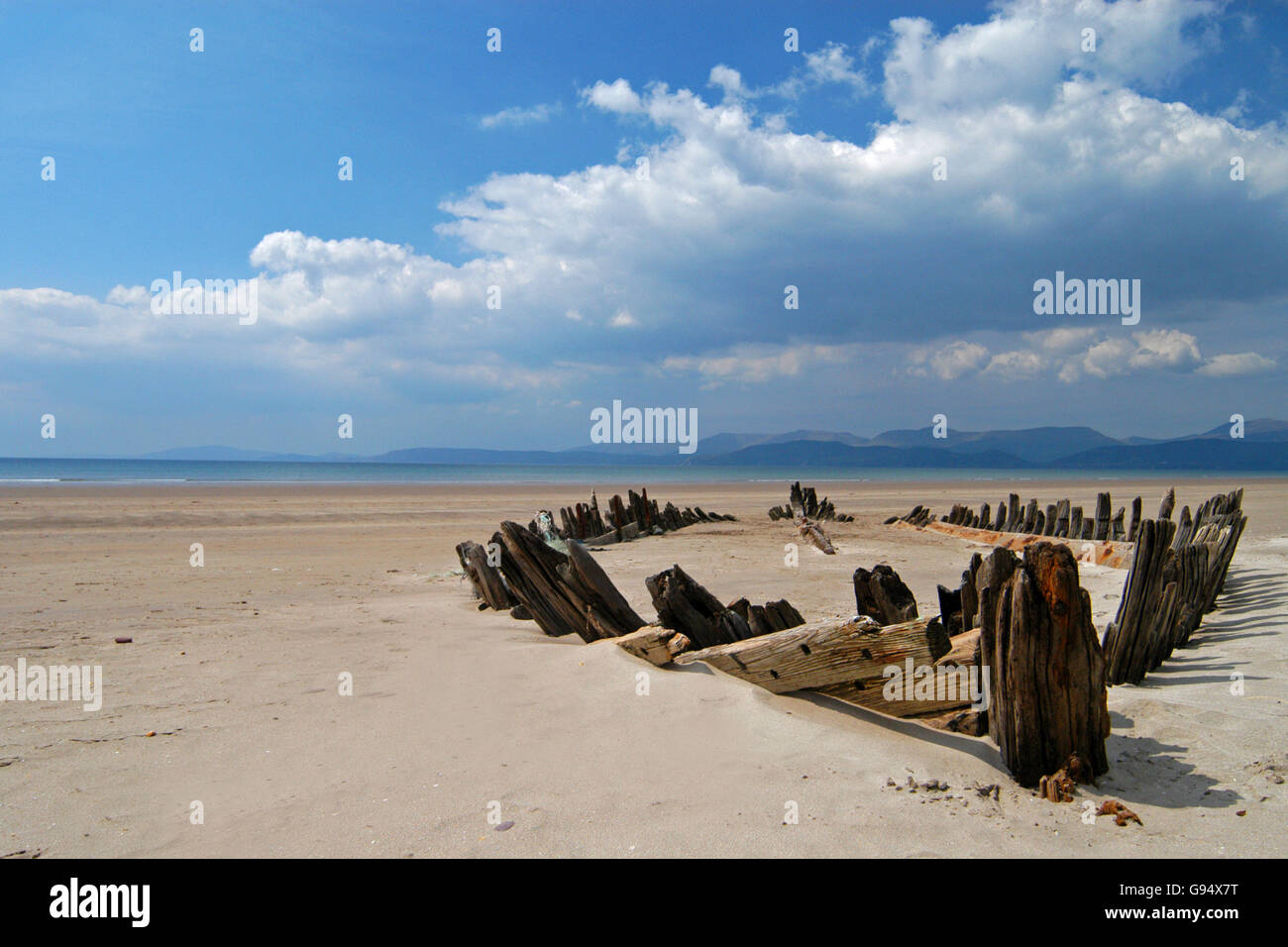 Naufragio, Sunbeam, Rossbeigh Beach, nella contea di Kerry, Irlanda Foto Stock