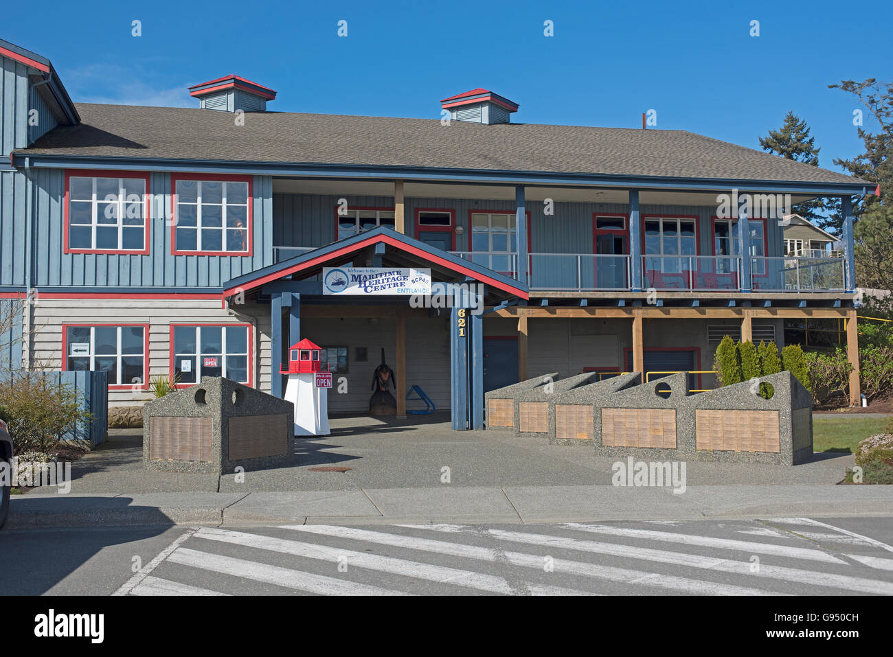 Il Waterfront Campbell River Maritime Heritage Museum home del solo esempio noto di un originale di legno con sciabica. SCO 10,533 Foto Stock