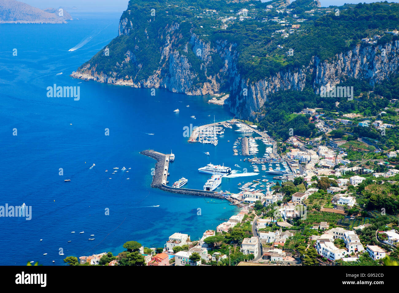 L'Italia, il Golfo di Napoli, Capri - Marina Grande Porto Foto Stock