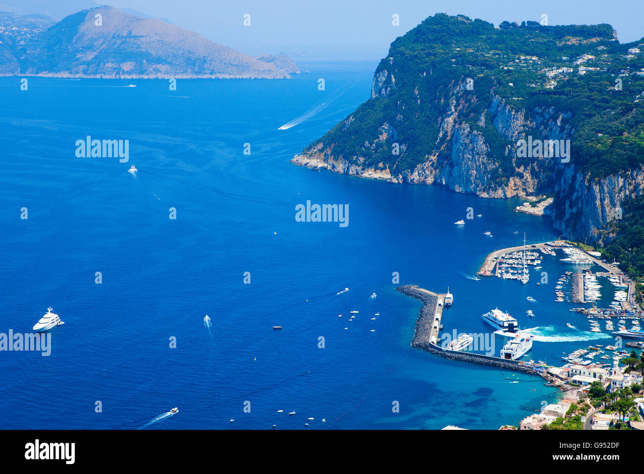 L'Italia, il Golfo di Napoli, Capri - Marina Grande Porto Foto Stock