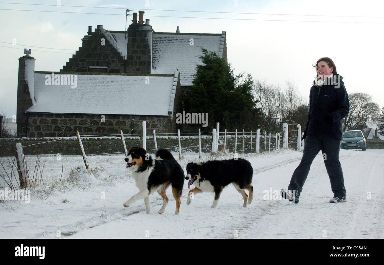 Meteo innevato in Gran Bretagna Foto Stock
