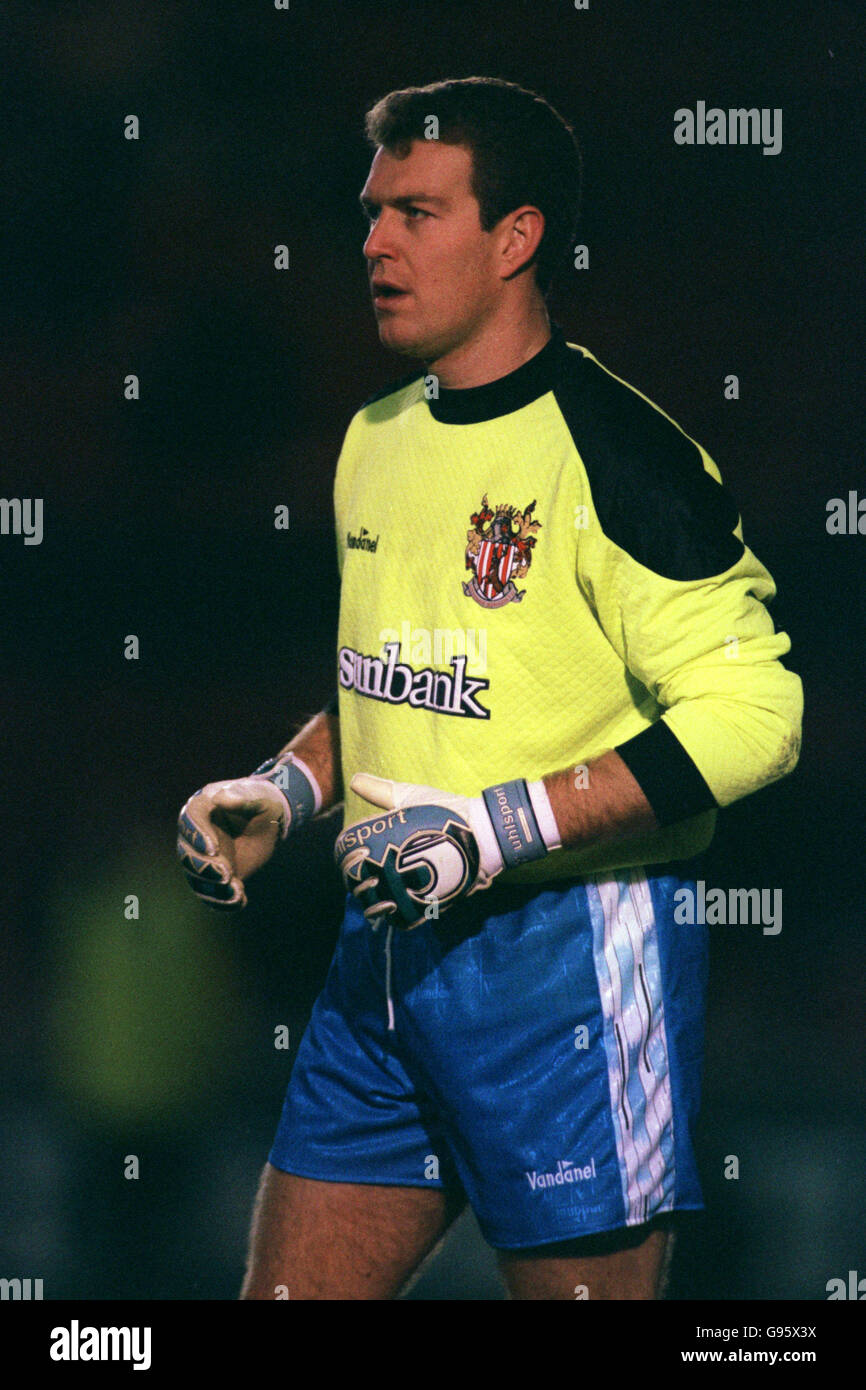 Calcio - AXA fa Cup - secondo turno - Lincoln City v Stevenage Borough. Chris Taylor, portiere di Stevenage Borough Foto Stock
