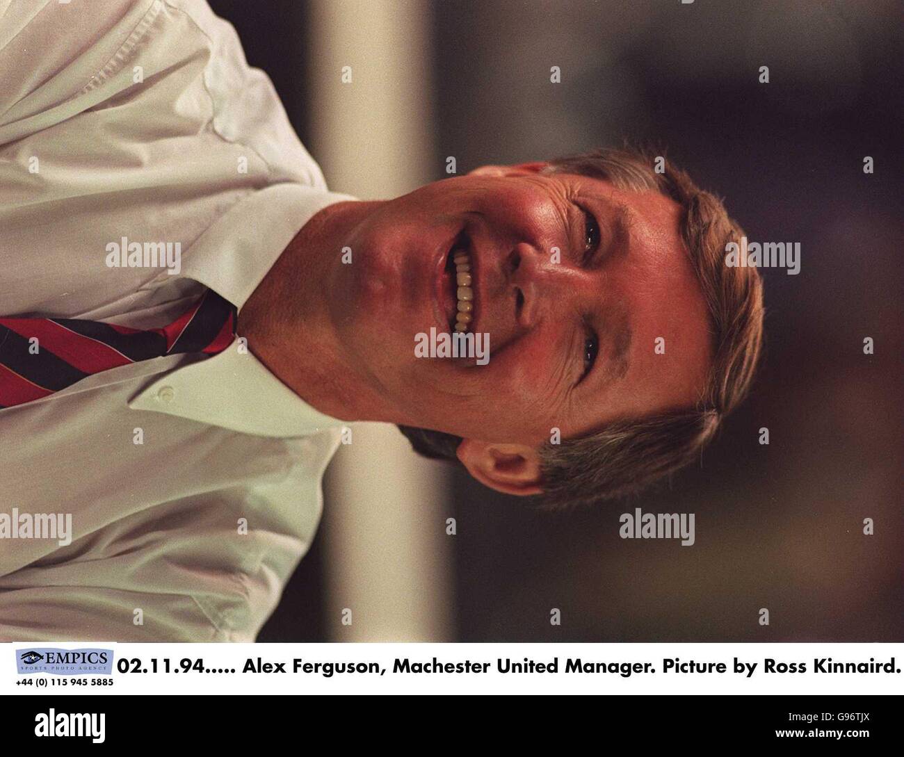 02.11.94. Alex Ferguson, Manchester United Manager. Foto di Ross Kinnaird. Foto Stock
