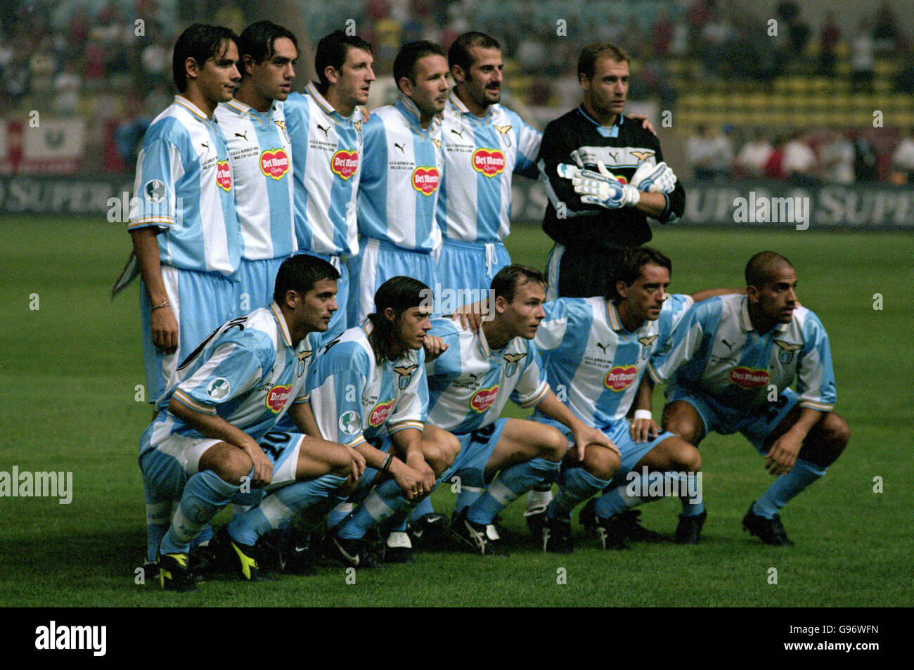 Calcio - UEFA Super Cup - Lazio / Manchester United. Gruppo del Lazio Foto Stock
