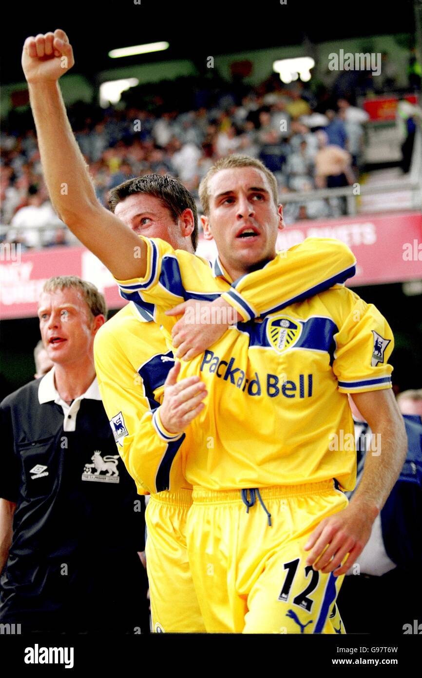 Calcio - fa Carling Premiership - Coventry City / Leeds United. Darren Huccurby Celebrate di Leeds United Foto Stock