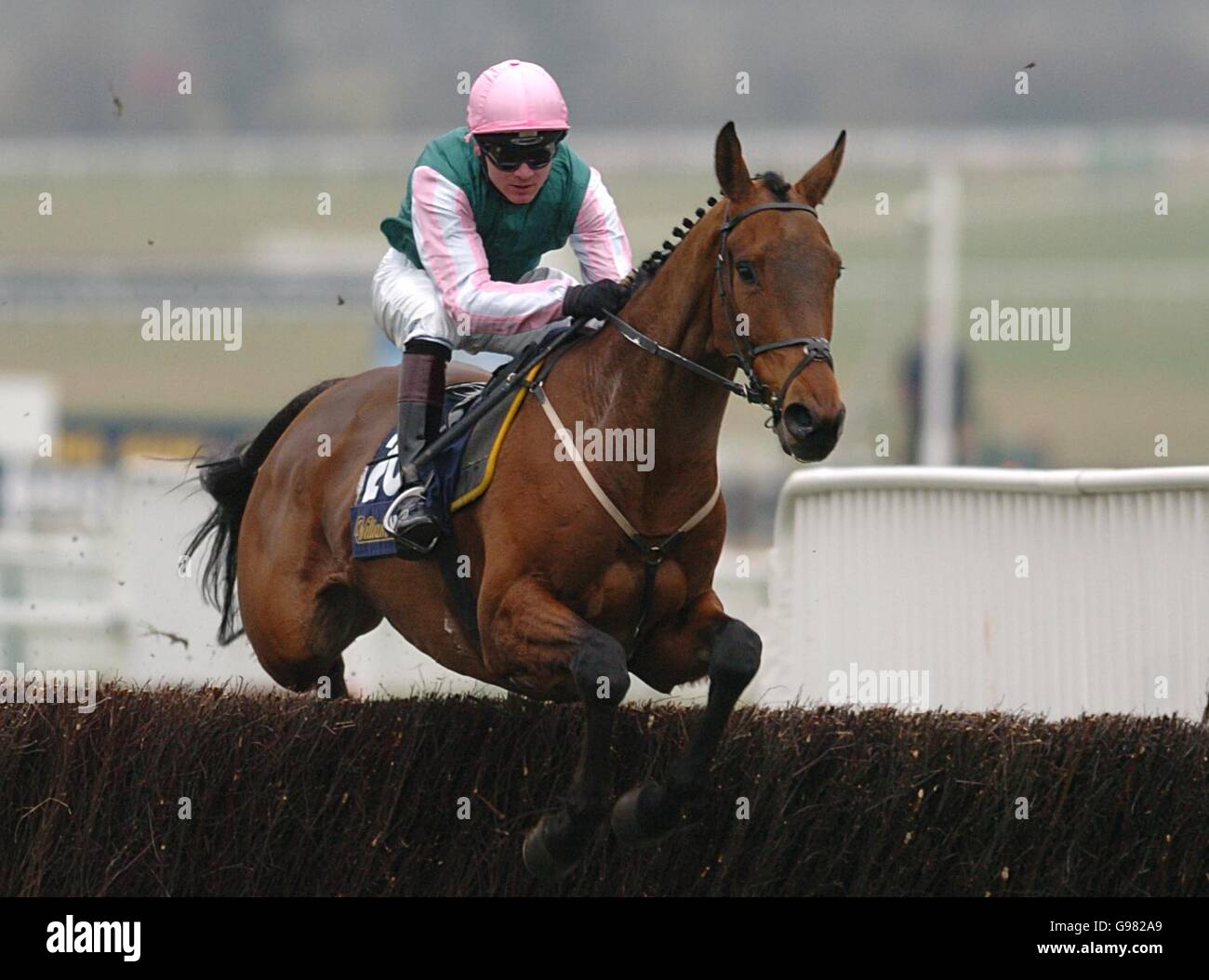 Corse di cavalli - Cheltenham Festival - Smurfit Champion Hudle Day - Cheltenham Racecourse. Bob il costruttore guidato da Antony Evans nel William Hill Trophy handicap Chase (grado 3) Foto Stock