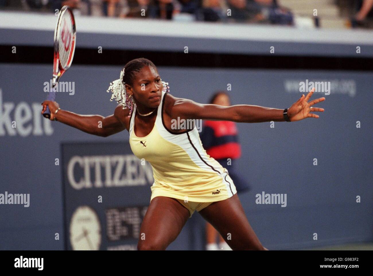 Tennis - US Open - Singolare femminile - Quarti di Finale - Monica Seles v Serena Williams Foto Stock