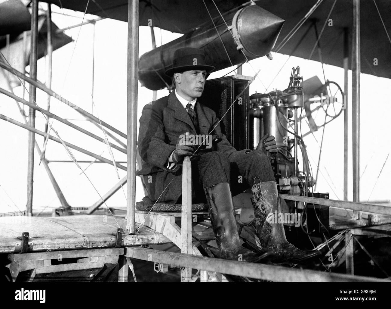 John Moore-Brabazon, Londra nato pioniere dell'aviazione inglese, è stato il primo a qualificarsi come pilota nel Regno Unito. Foto Stock
