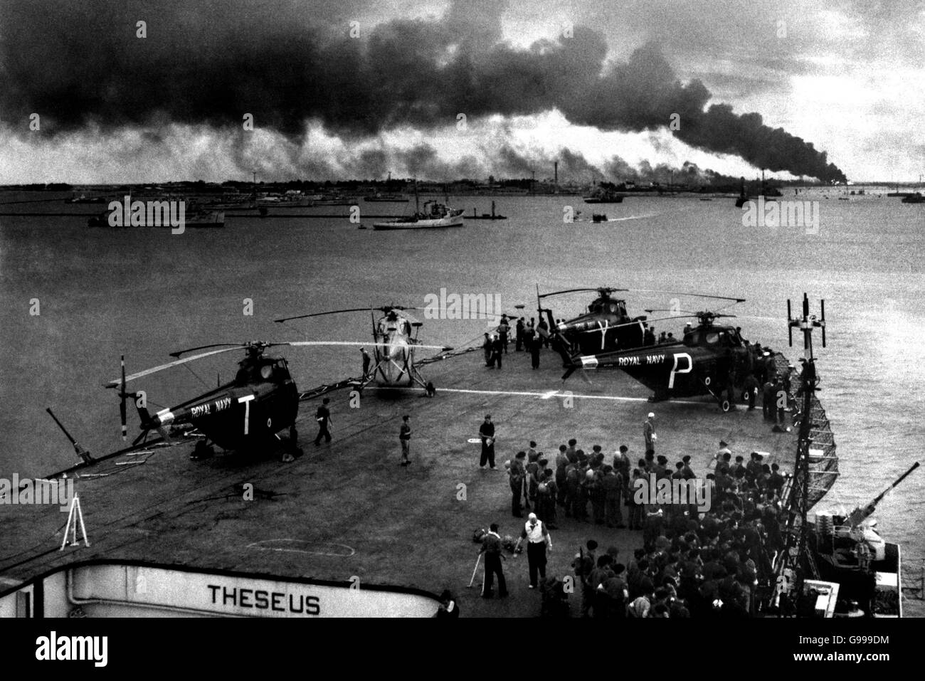 Crisi di Suez - militare inglese - Port Said - 1956 Foto Stock