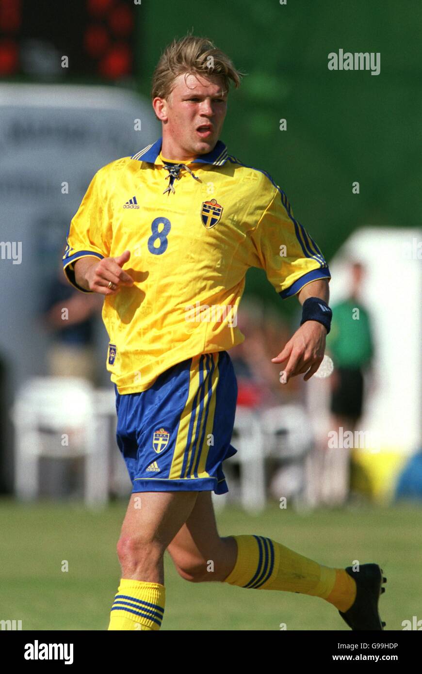 Calcio - Campionato nordico 2000-01 - Norvegia / Svezia - la Manga, Spagna.  Marcus Allback svedese Foto stock - Alamy