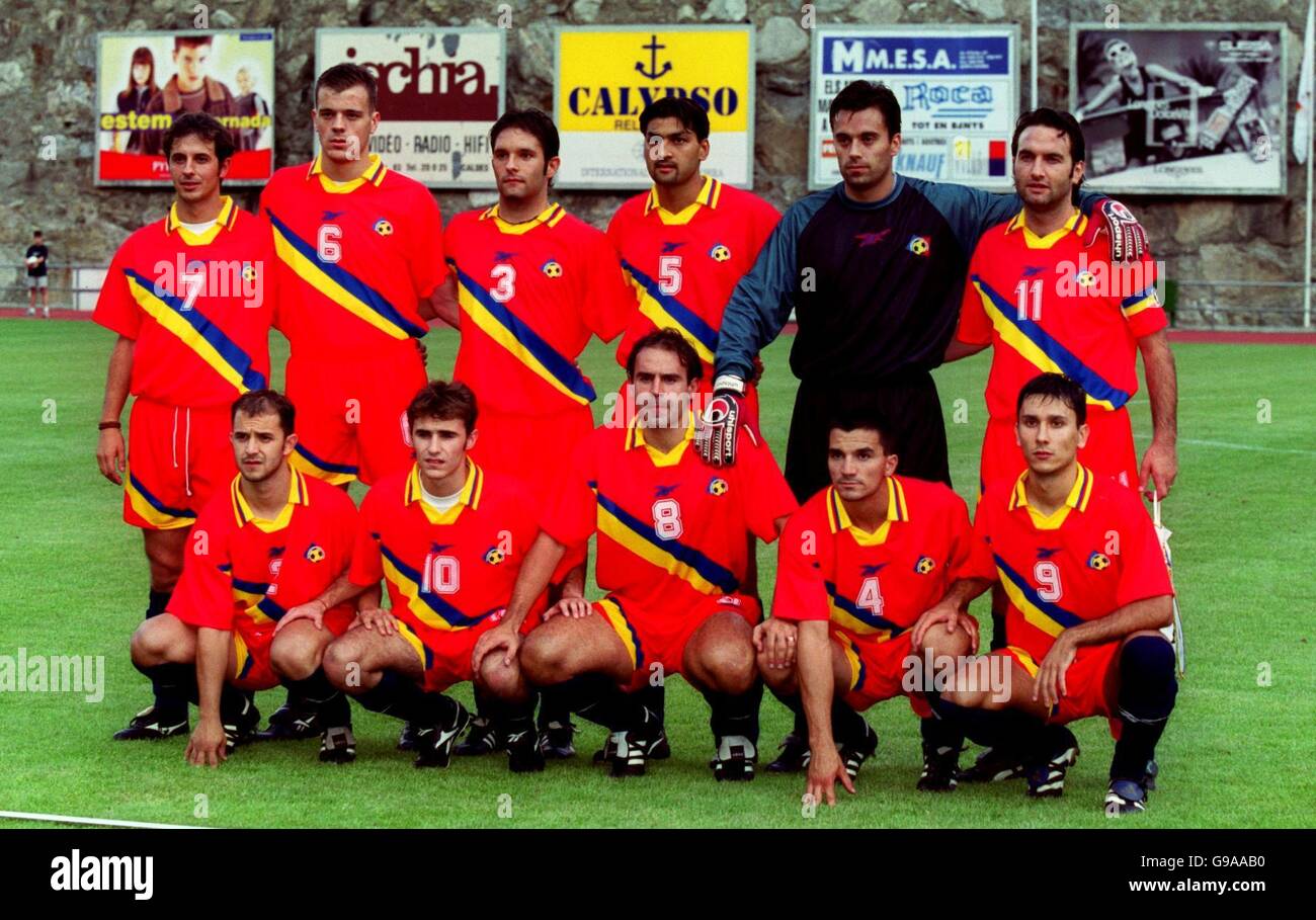 Calcio - Euro 2000 Qualifier - Gruppo quattro - Andorra contro Russia. Il team di Andorra Foto Stock