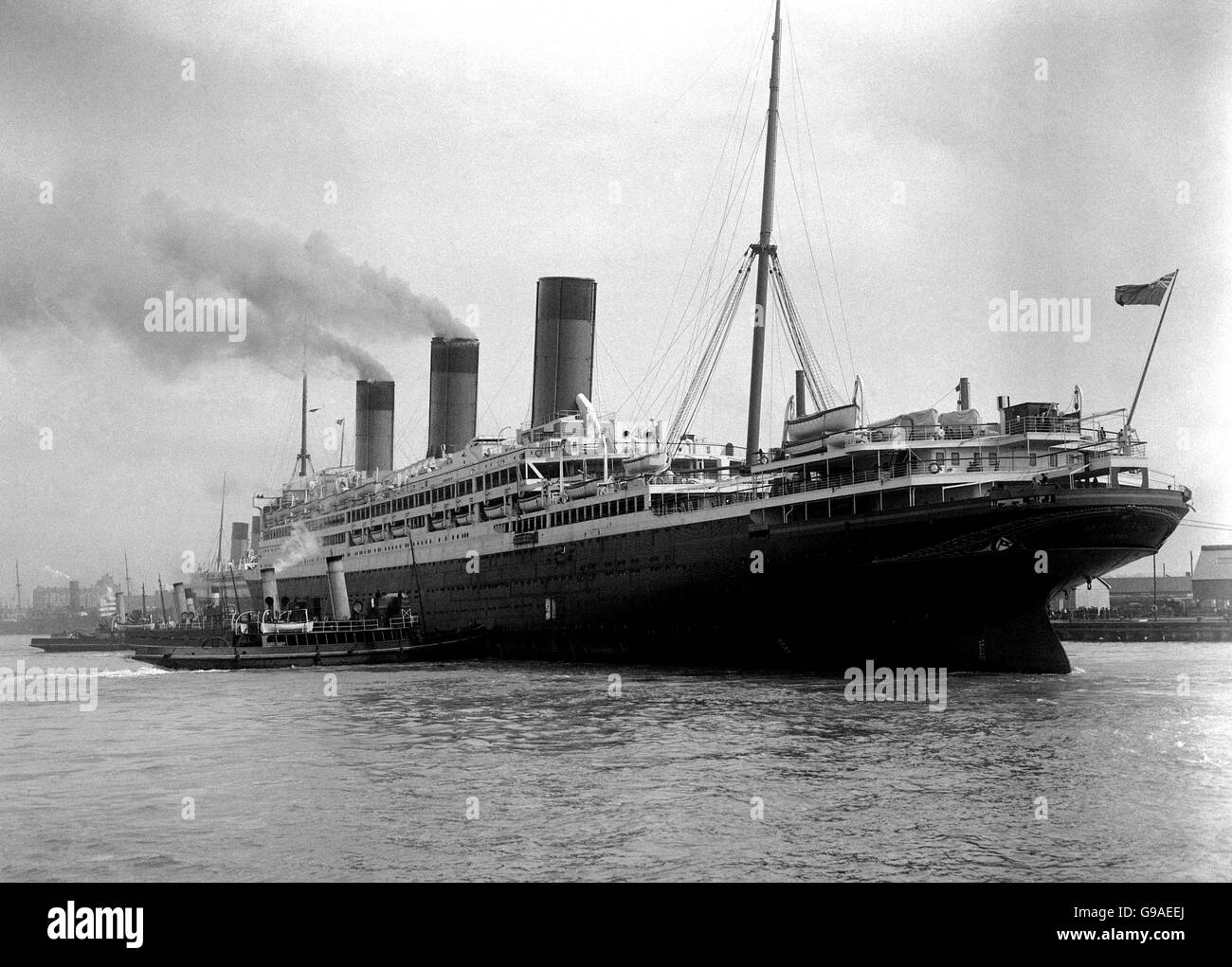 Il grande oceano canne - RMS Majestic - Southampton - 1922 Foto Stock