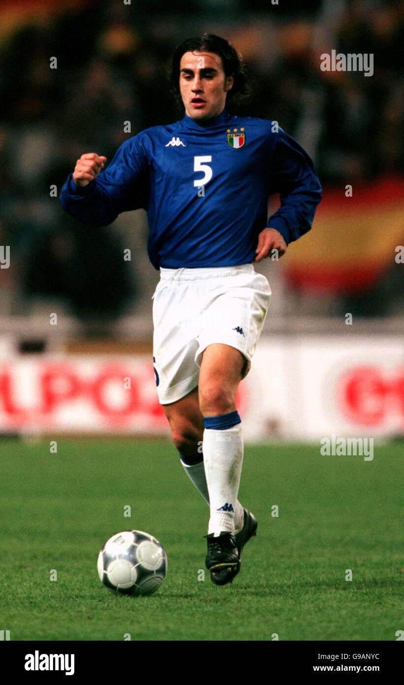 Calcio - amichevole - Spagna / Italia. Fabio Cannavaro, Italia Foto stock -  Alamy