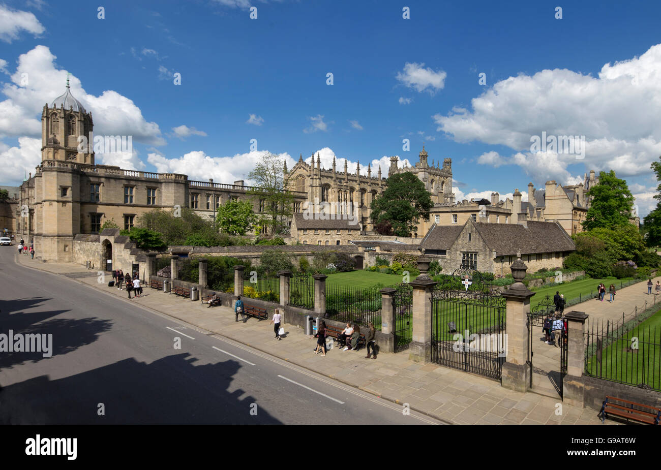 Christchurch College e Memorial Gardens Oxford Foto Stock