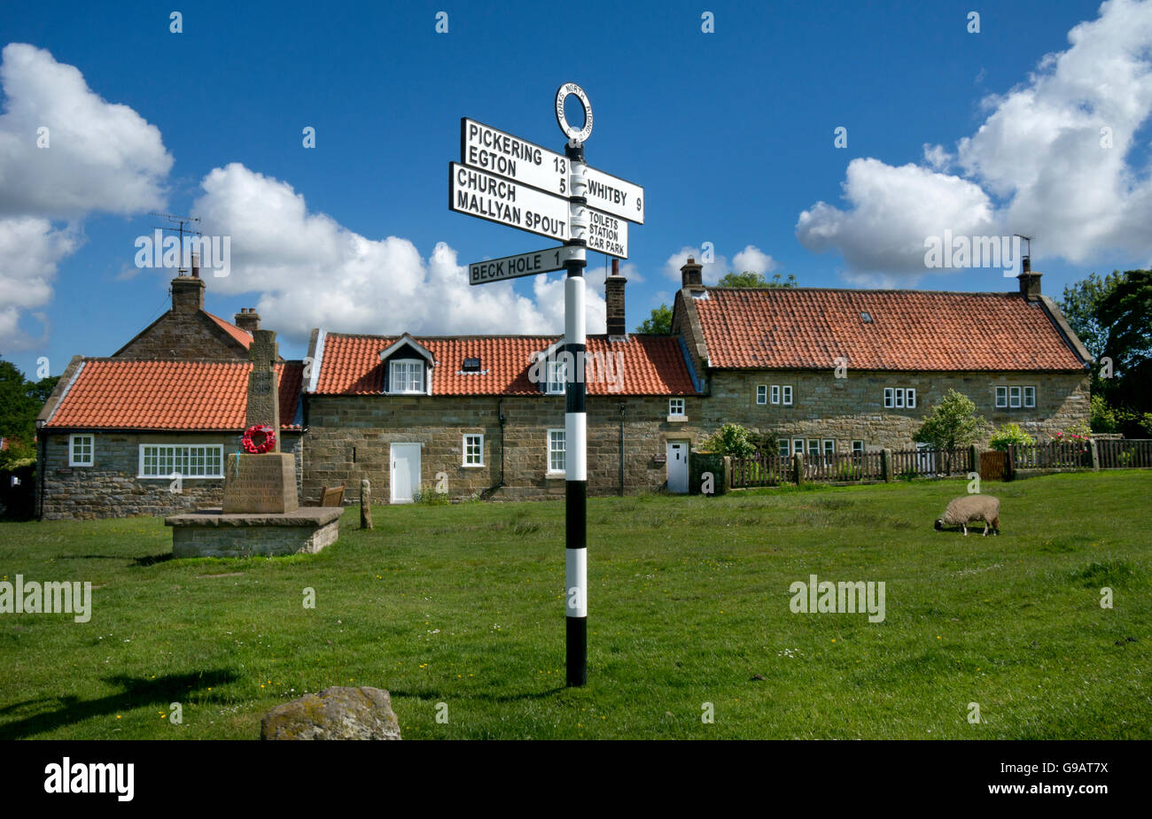 Il villaggio di Goathland Yorkshire Moors Foto Stock