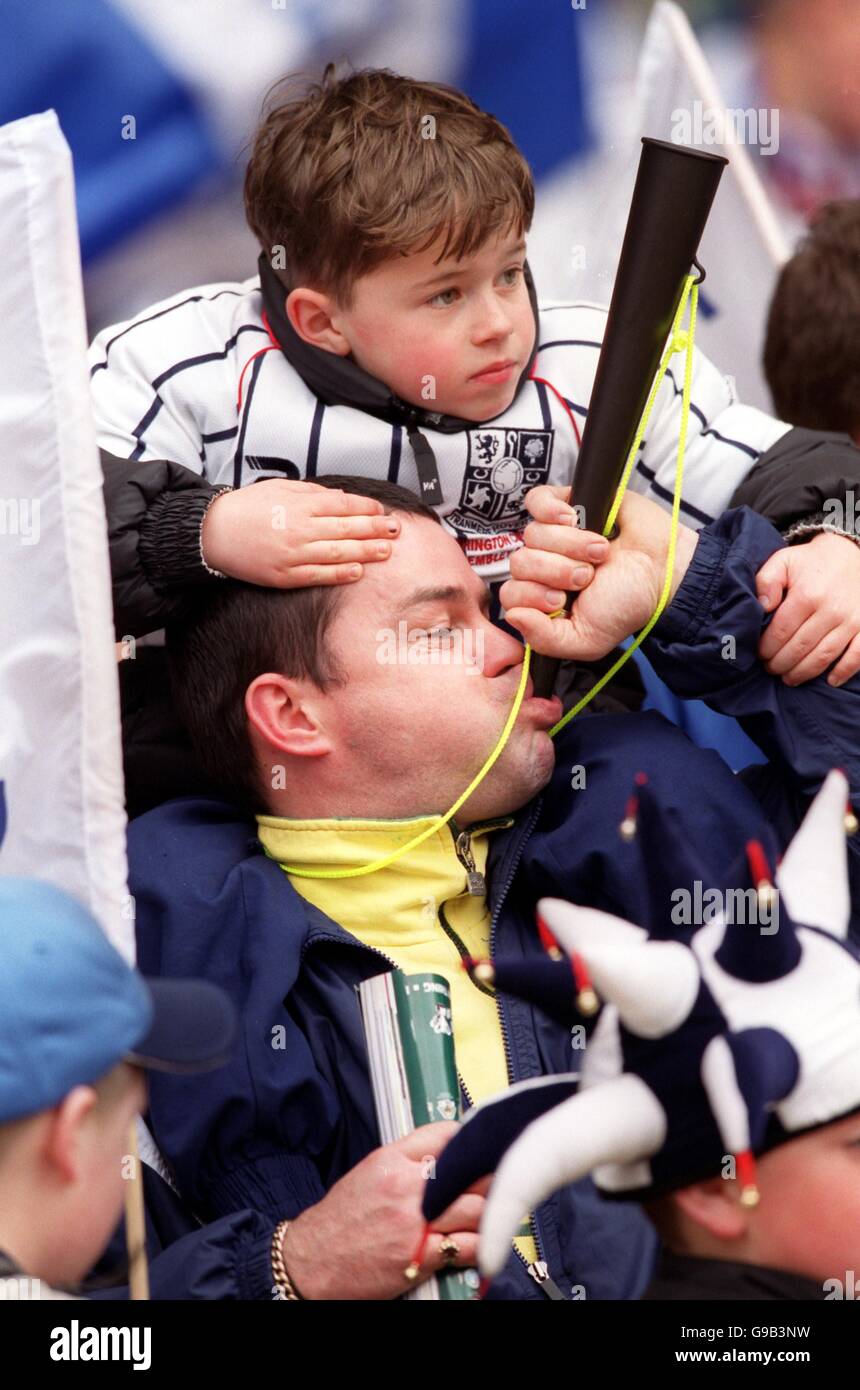 Calcio - finale della Coppa Worthington - Tranmere Rovers contro Leicester City. Tranmere Rover tifosi Foto Stock