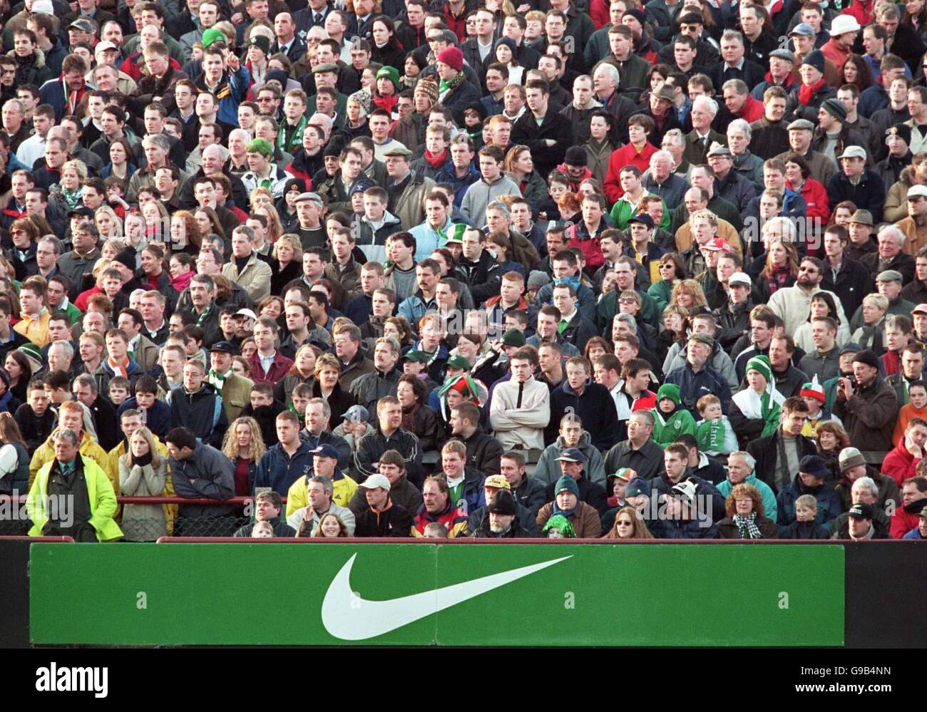 Rugby Union - Lloyds TSB Six Nations Championship - Irlanda / Italia. Una bacheca pubblicitaria Nike a tema irlandese Foto Stock