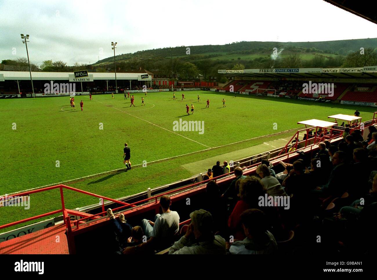 Calcio - Conferenza nazionale - Scarborough v Morecambe. Vista generale del McCain Stadium, sede di Scarborough Foto Stock