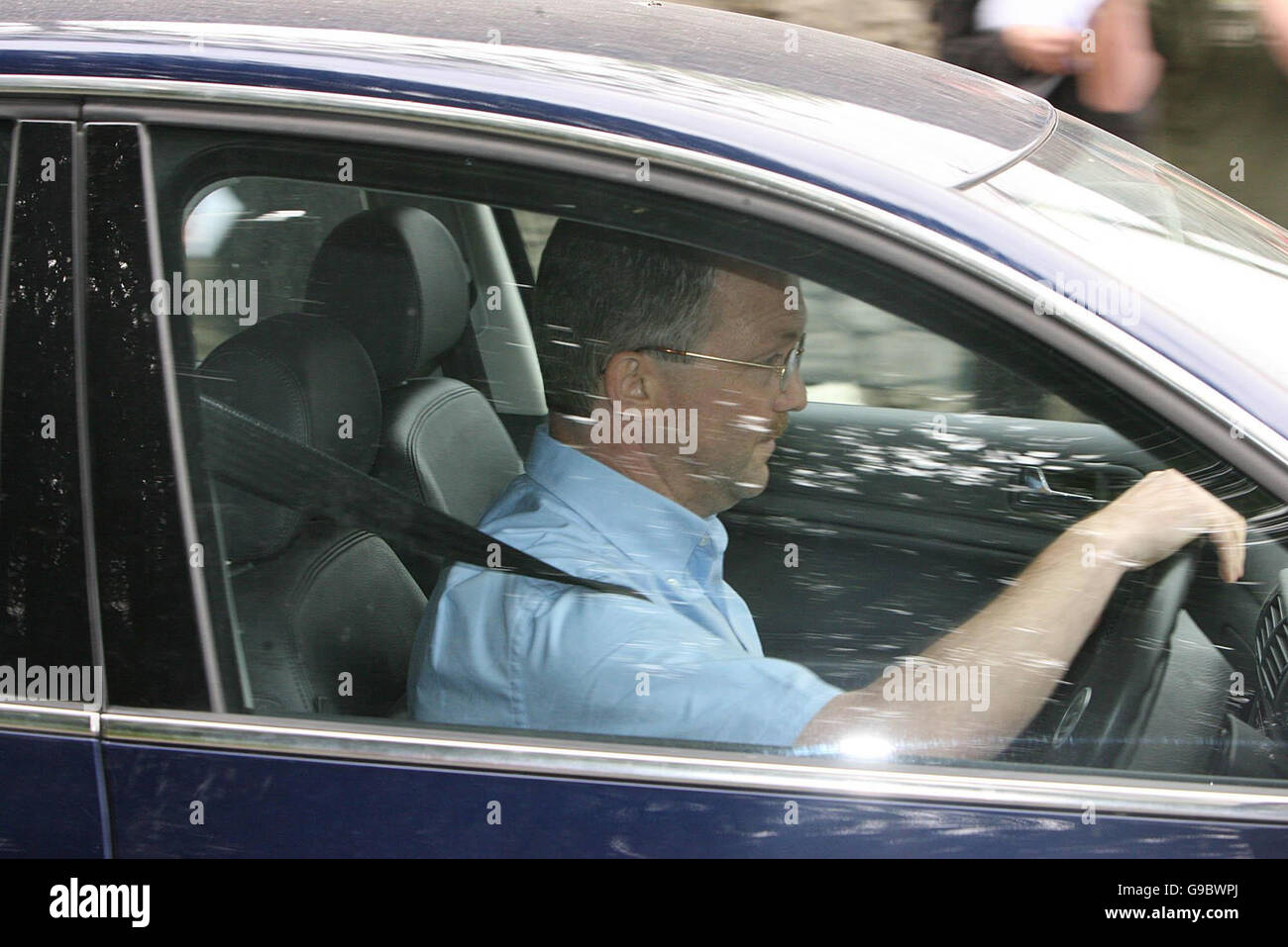 Sean haughey figlio dell ex primo ministro Charles Haughey j lascia la casa in kinsealy, co dublin suo padre morì di cancro di età compresa tra i 80 Foto Stock