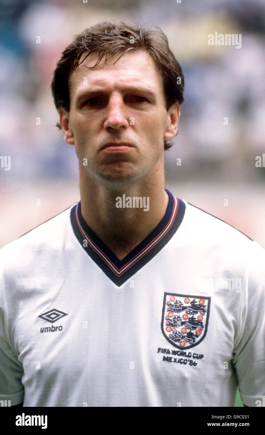 Calcio - Coppa del mondo Messico 1986 - secondo turno - Inghilterra v Paraguay. Alvin Martin, Inghilterra Foto Stock