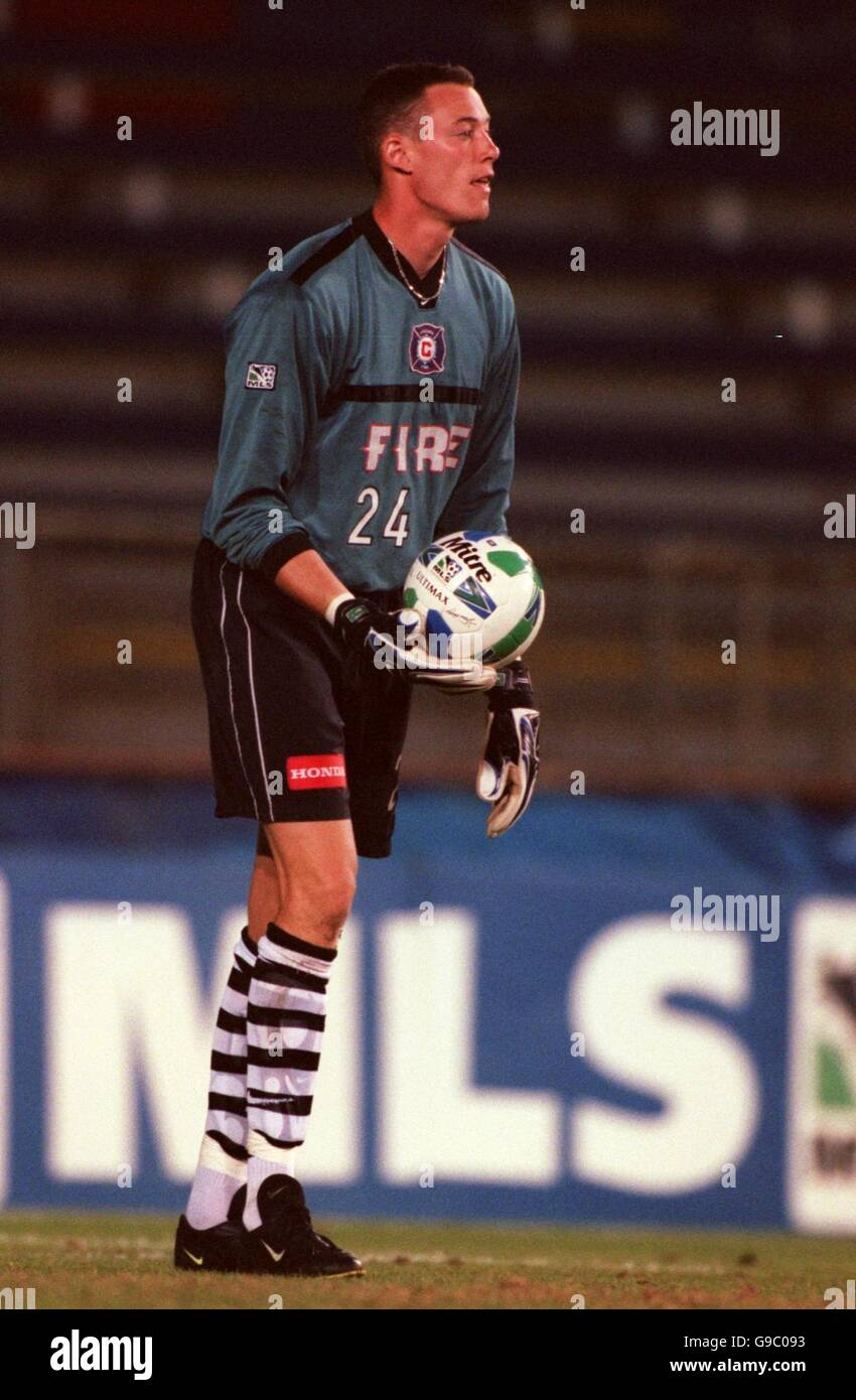 American Soccer - MLS - campo di allenamento pre-stagionale - Chicago Fire v Tampa Bay Mutiny. Greg Sutton, portiere del fuoco di Chicago Foto Stock