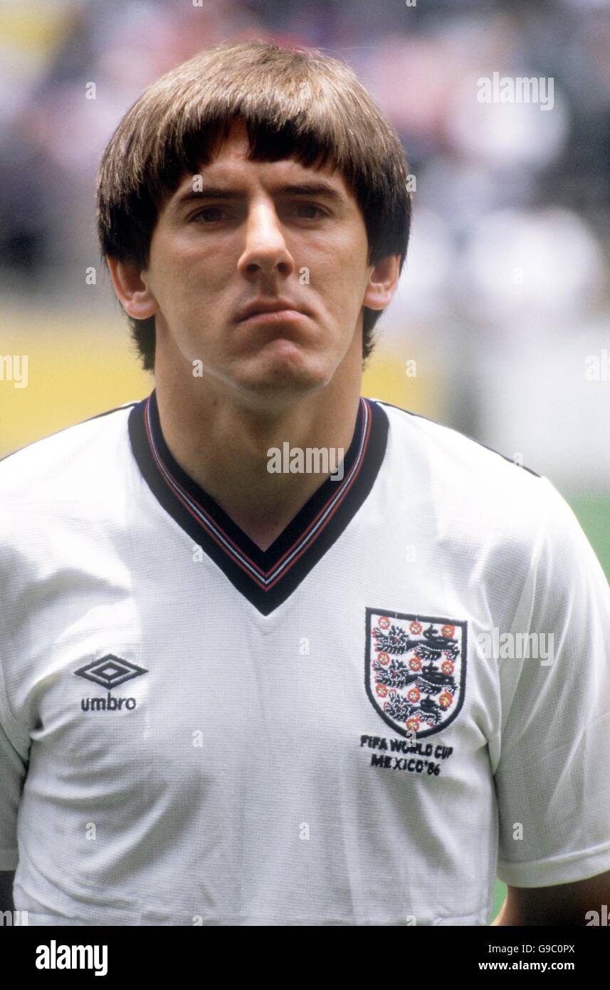 Calcio - Coppa del mondo Messico 1986 - secondo turno - Inghilterra v Paraguay. Peter Beardsley, Inghilterra Foto Stock