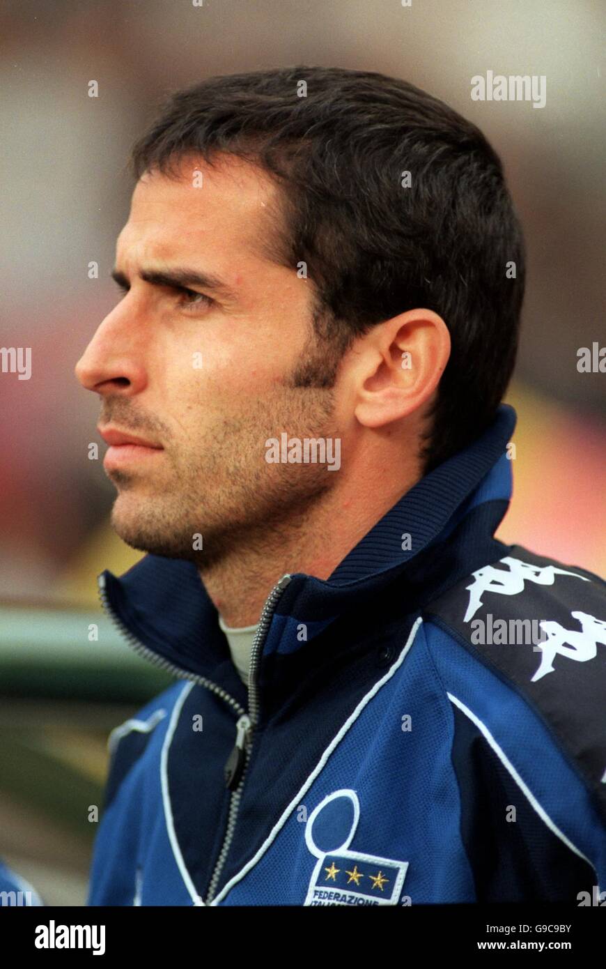 Calcio - Euro 2000 - Quarta finale - Italia / Romania. Francesco Antonioli, portiere sostituto Italia Foto Stock