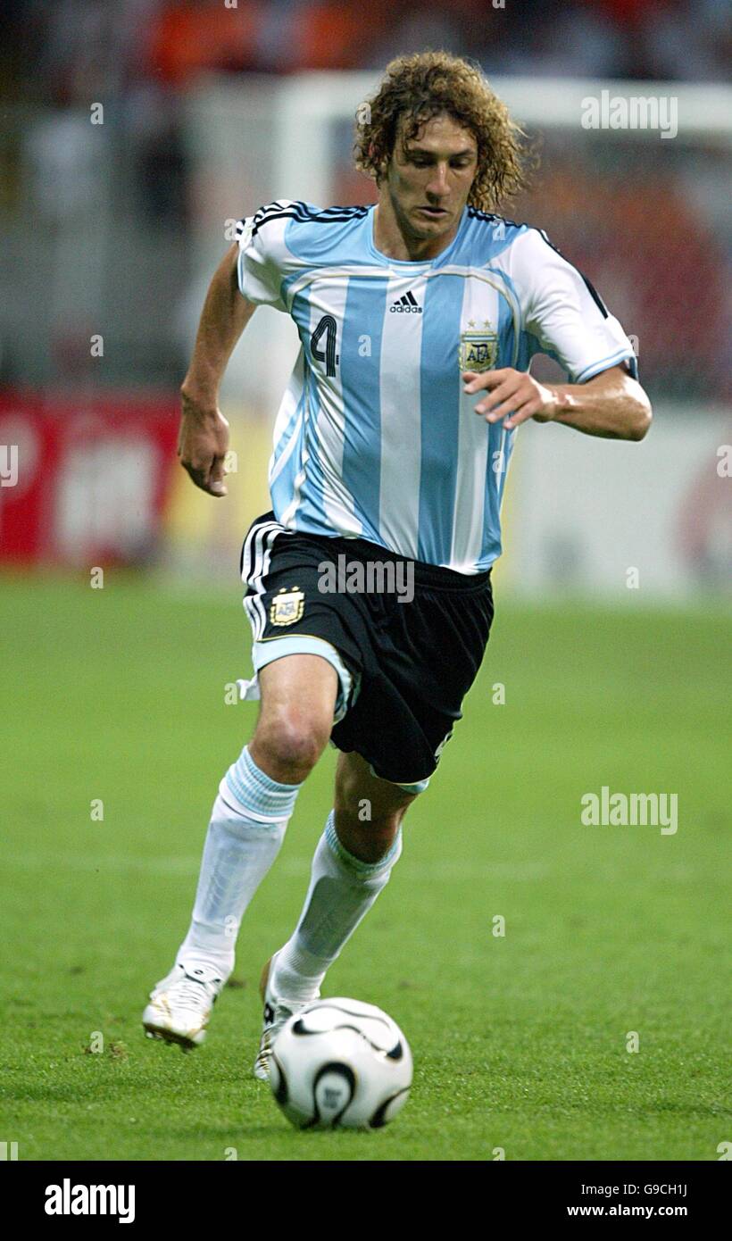 Calcio - Coppa del mondo FIFA Germania 2006 - Gruppo C - Olanda v Argentina - Commerzbank Arena. Fabricio Cococcini, Argentina Foto Stock