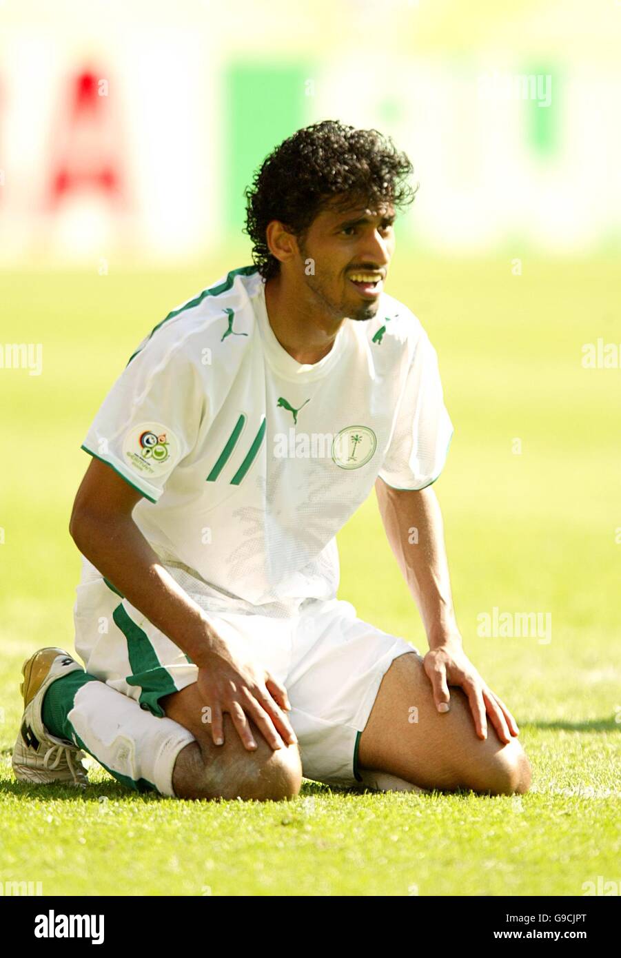 Calcio - Coppa del mondo FIFA 2006 Germania - Gruppo H - Arabia Saudita / Spagna - Fritz-Walter-Stadion. Saad al Harthi, Arabia Saudita Foto Stock