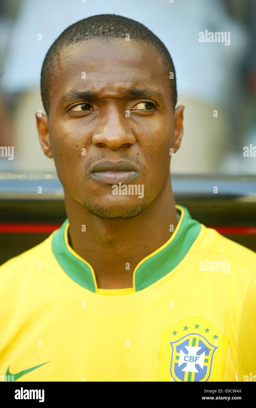 Calcio - Coppa del mondo FIFA 2006 Germania - Gruppo F - Brasile / Australia - Allianz Arena. Gilberto, Brasile Foto Stock