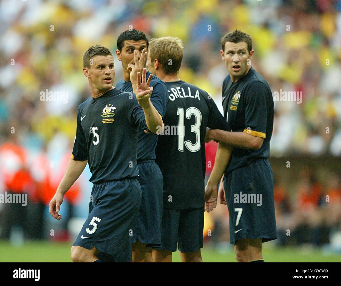 Calcio - 2006 FIFA World Cup Germany - Gruppo F - Brasile v Australia - Allianz Arena Foto Stock