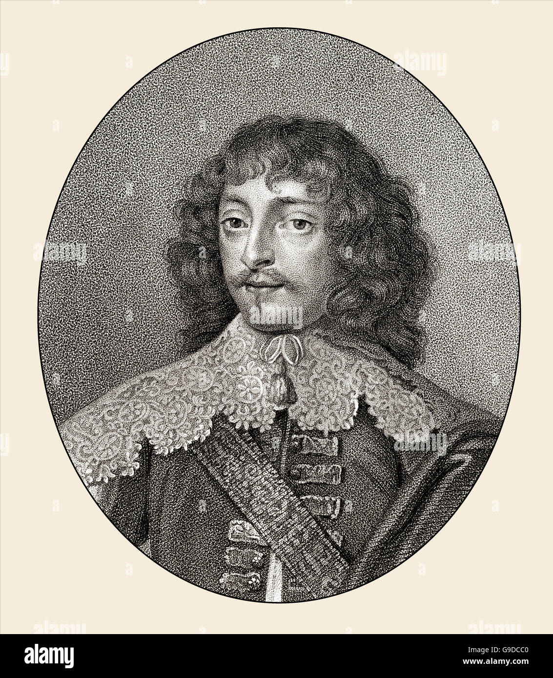 William Villiers, secondo il visconte Grandison, 1614-1643, un sostenitore del re Carlo I Foto Stock