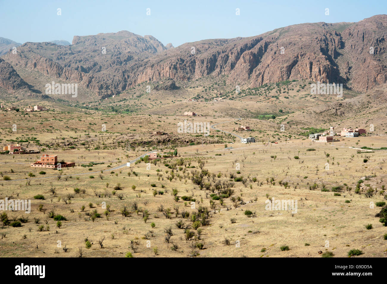 Valle nell'Anti-Atlas montagne, Marocco, Africa Settentrionale, Africa Foto Stock