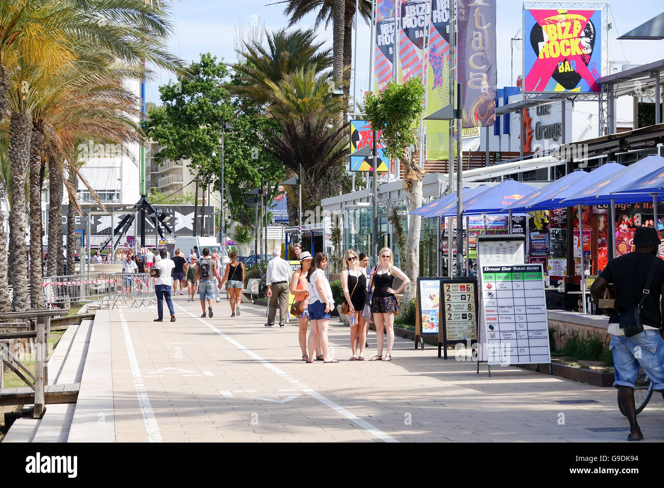 Lungomare di San Antonio Ibiza spagna beach resort Foto Stock