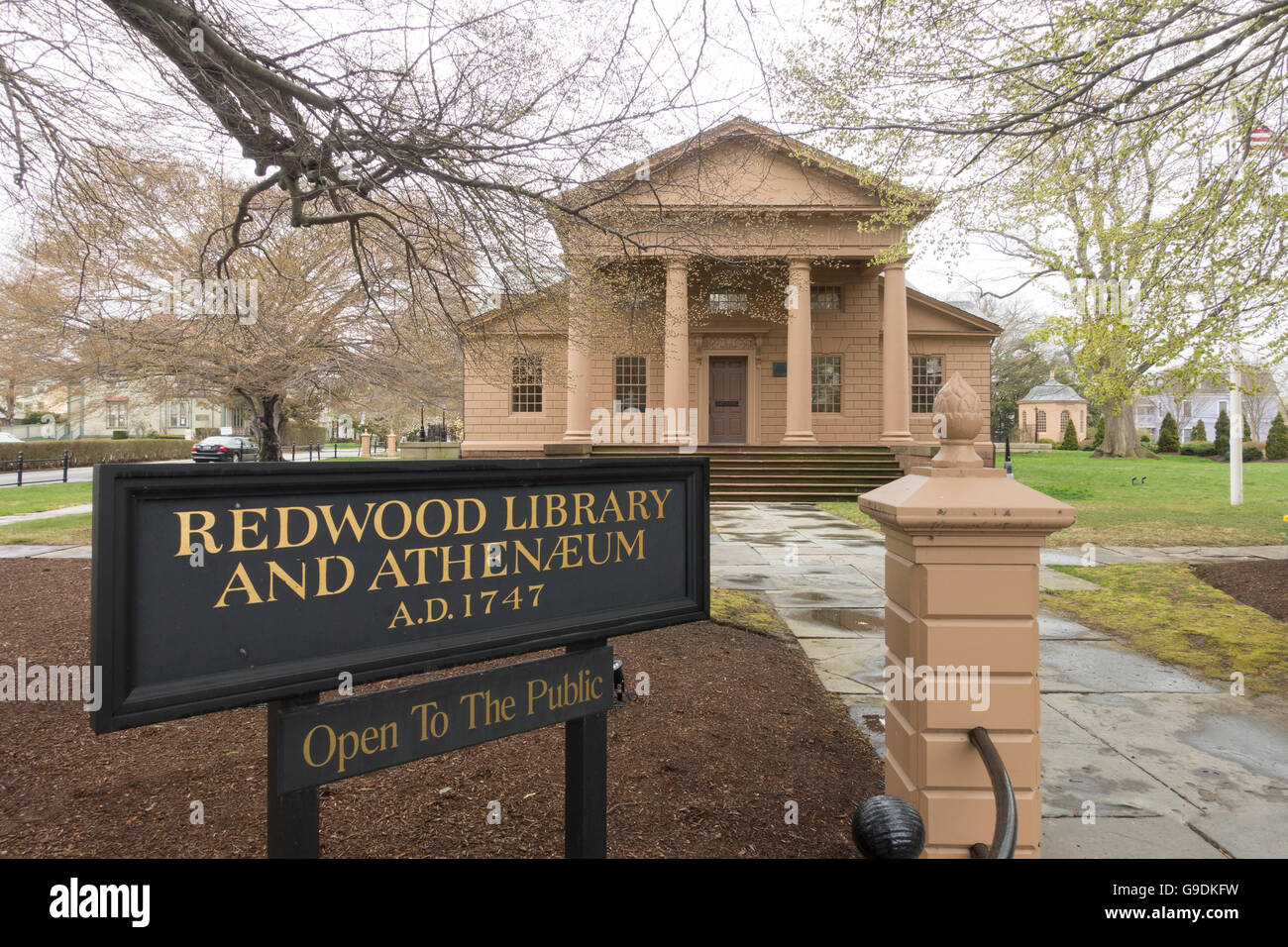 Libreria di Redwood e Ateneo Newport Rhode Island Foto Stock