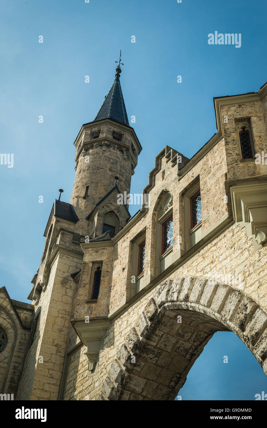 Ingresso al castello di Sigmaringen, Germania Foto Stock
