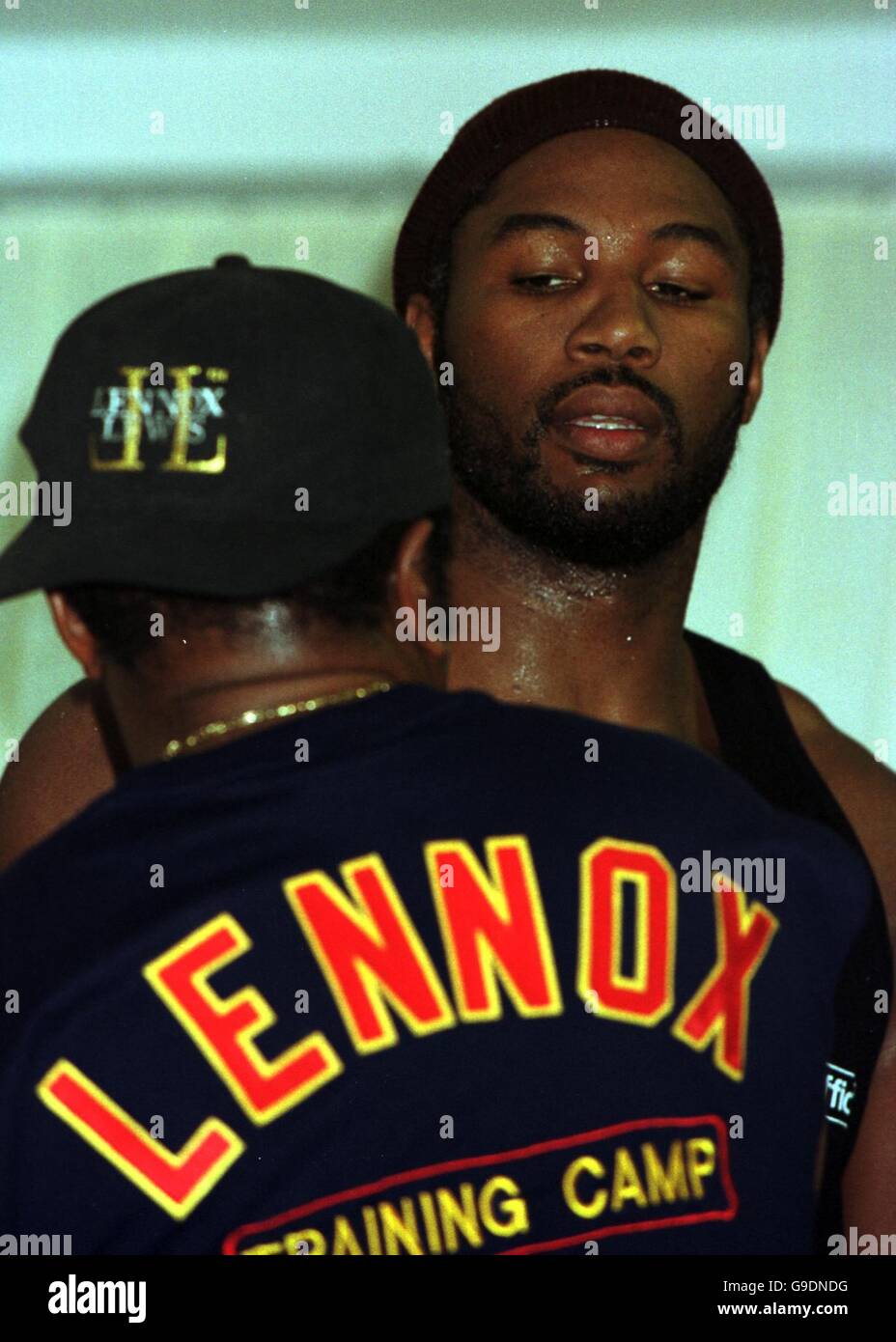 Boxing - World Heavyweight Championship - Lennox Lewis v Francois Botha - Lennox Lewis Formazione Foto Stock