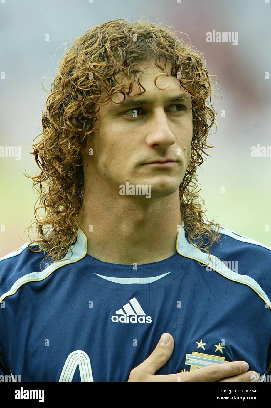 Calcio - Coppa del mondo FIFA Germania 2006 - Quarta finale - Germania contro Argentina - Olympiastadion. Fabricio Cococcini, Argentina Foto Stock