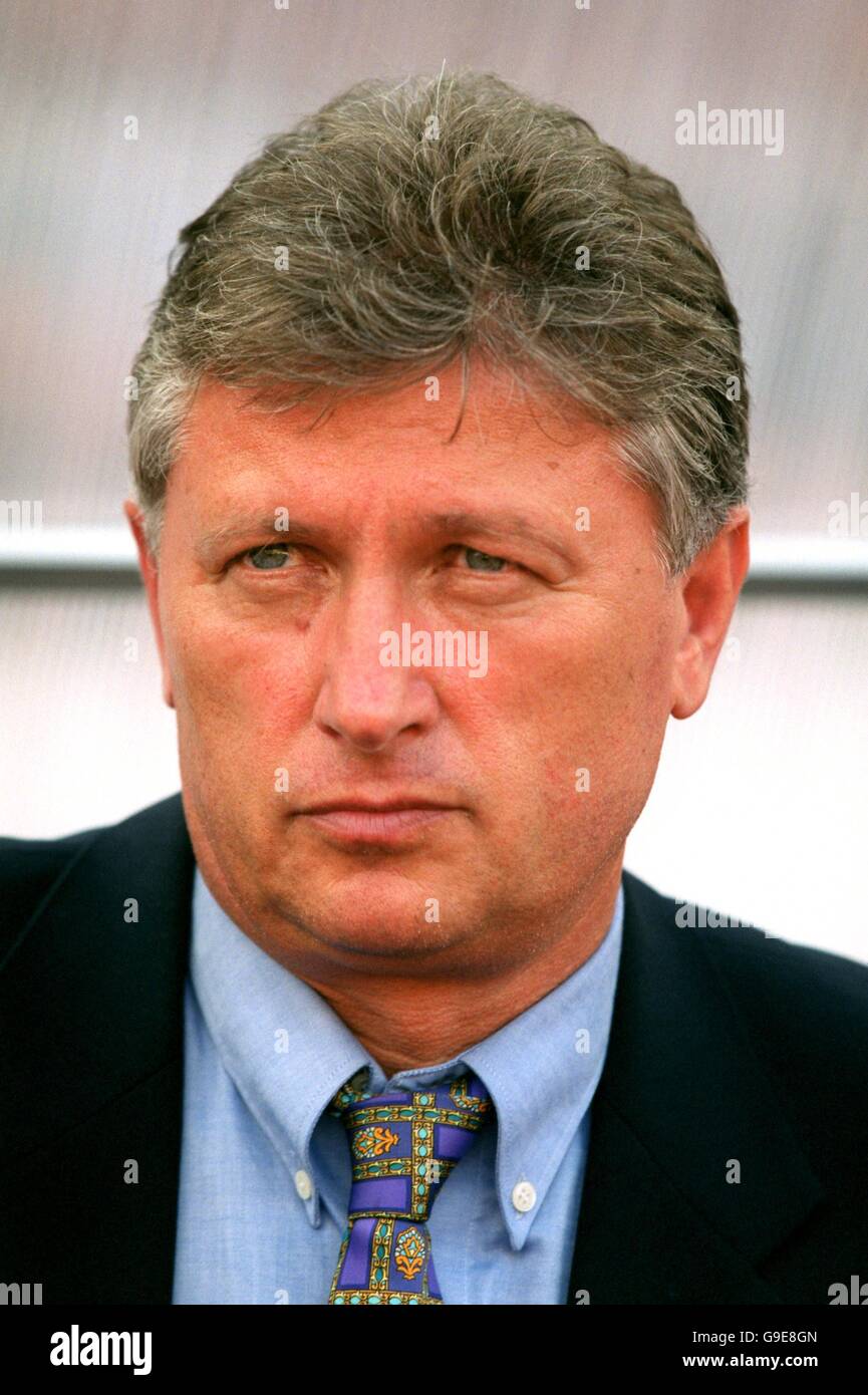 Calcio - UEFA Champions League - terzo turno di qualificazione seconda tappa - Slavia Prague v Shakhtar Donetsk. Viktor Prokopenko, allenatore di Shakhtar Donetsk Foto Stock